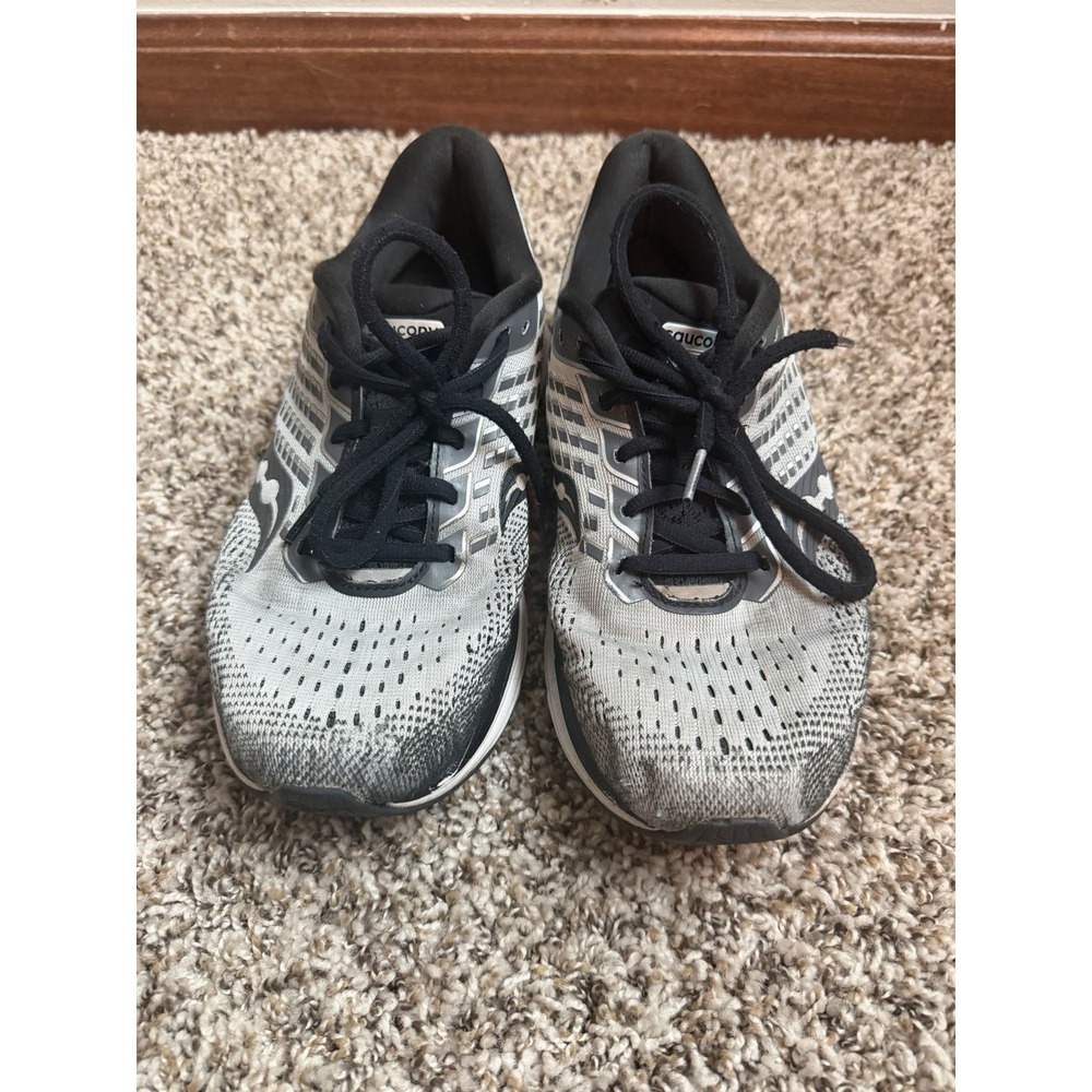 Saucony Ride 13 Shoes Womens 9.5‎ Black Gray Road Race Running Trainer Support - Picture 7 of 8